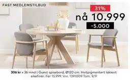 Skeidar Guest spisebord, Medlemspris tilbud