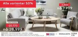 Skeidar Noor Lux hjørnesofa i Fara kitt, NOK 28999 tilbud