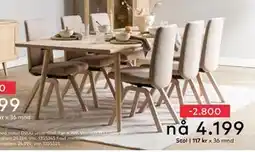Skeidar Woodcraft spisebord, NOK 29269, Medlemspris tilbud