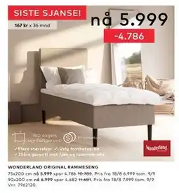 Skeidar WONDERLAND ORIGINAL RAMMESENG tilbud