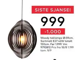 Skeidar Woody taklampe Ø:59cm., NOK 999 tilbud
