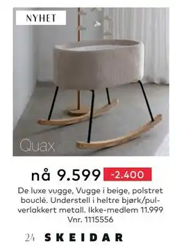 Skeidar De luxe vugge, NOK 11999, Medlemspris tilbud