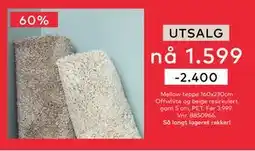 Skeidar Mellow teppe, NOK 1599 tilbud