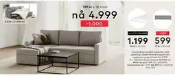 Skeidar Sacramento vendbar sovesofa tilbud