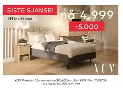 Skeidar XOV Premium 10 rammeseng 90x200 cm, NOK 4999 tilbud