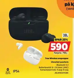 POWER True Wireless ørepropper, NOK 590 tilbud