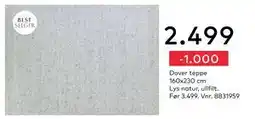 Skeidar Dover teppe, NOK 2499 tilbud