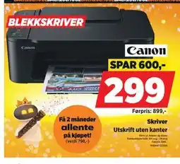 POWER Skriver, NOK 299 tilbud