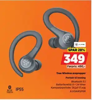 POWER True Wireless ørepropper, NOK 349 tilbud