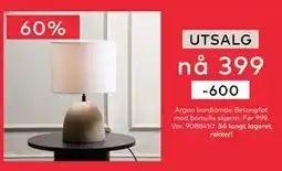 Skeidar Argao bordlampe, NOK 399 tilbud