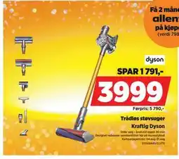 POWER Trådløs støvsuger, NOK 3999 tilbud