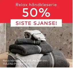 Skeidar Relax håndkleserie tilbud
