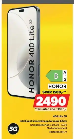 POWER 400 Lite GB, NOK 2490 tilbud