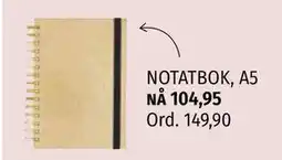 Nille NOTATBOK, A5, NOK 104.95 tilbud