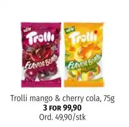 Nille Trolli mango & cherry cola, 75g, NOK 99.9 tilbud