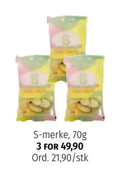 Nille S-merke, 70g, NOK 49.9 tilbud