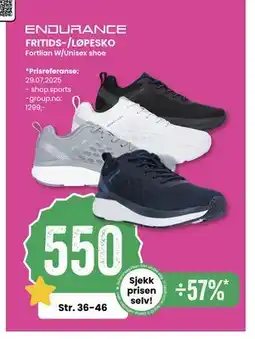 Sport Outlet FRITIDS-/LØPESKO, NOK 550 tilbud
