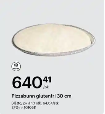 Storcash Pizzabunn glutenfri tilbud