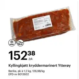 Storcash Kyllingkjøtt kryddermarinert Ytterøy tilbud