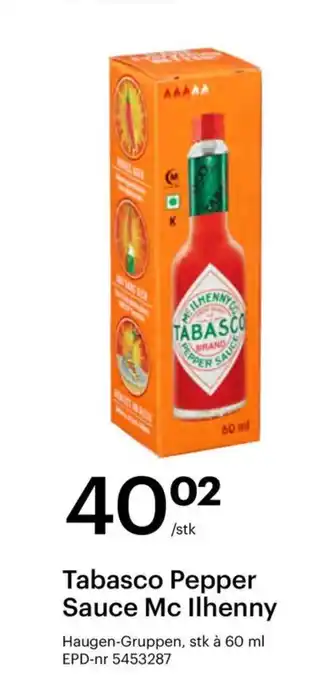 Storcash Tabasco Pepper Sauce Mc Ilhenny tilbud