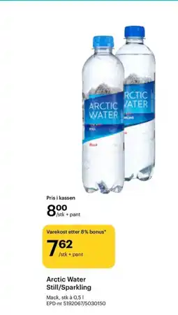 Storcash Arctic Water Still/Sparkling tilbud