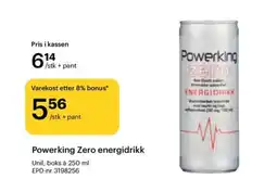 Storcash Powerking Zero energidrikk tilbud