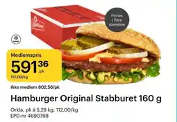 Storcash Hamburger Original Stabburet tilbud