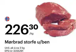 Storcash Mørbrad storfe u/ben tilbud