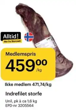 Storcash Indrefilet storfe tilbud