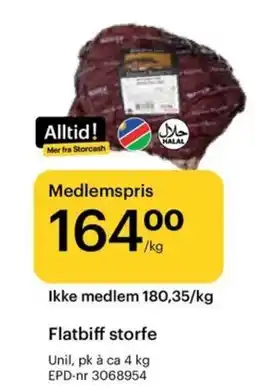 Storcash Flatbiff storfe tilbud