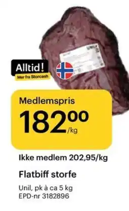 Storcash Flatbiff storfe tilbud