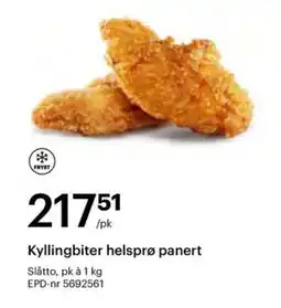 Storcash Kyllingbiter helsprø panert tilbud