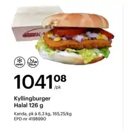 Storcash Kyllingburger Halal tilbud