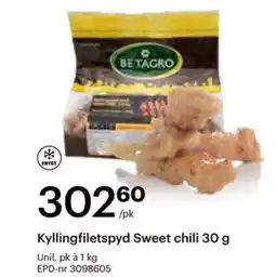 Storcash Kyllingfiletspyd Sweet chili tilbud