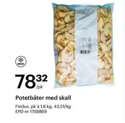 Storcash Potetbåter med skall tilbud