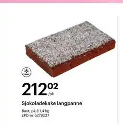 Storcash Sjokoladekake langpanne tilbud