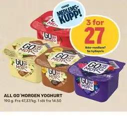 Coop Marked ALL GO MORGEN YOGHURT tilbud