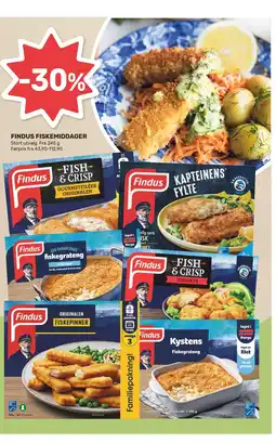 Coop Marked FINDUS FISKEMIDDAGER tilbud
