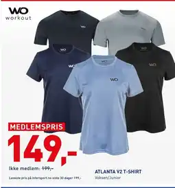 Intersport ATLANTA V2 T-SHIRT Voksen/Junior tilbud