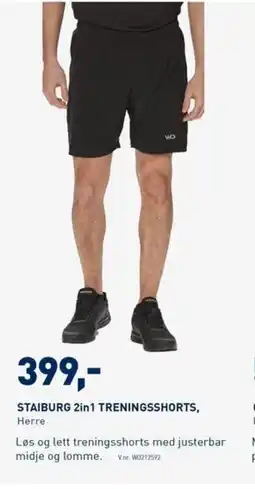 Intersport STAIBURG 2in1 TRENINGSSHORTS, Herre tilbud