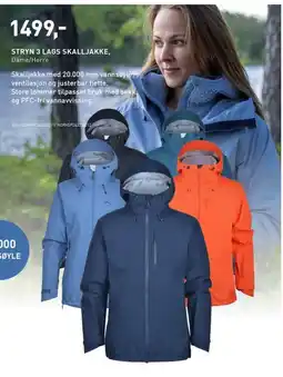 Intersport STRYN 3 LAGS SKALLJAKKE, Dame/Herre tilbud