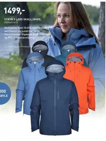 Intersport STRYN 3 LAGS SKALLJAKKE, Dame/Herre tilbud