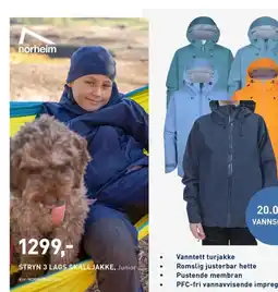Intersport STRYN 3 LAGS SKALLJAKKE, Junior tilbud