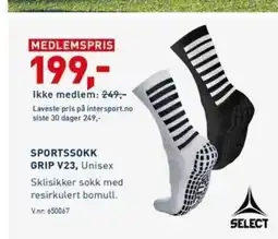 Intersport SPORTSSOKK GRIP V23, Unisex tilbud