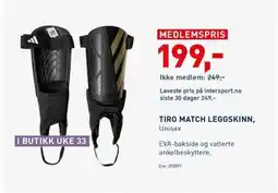 Intersport TIRO MATCH LEGGSKINN, Unisex tilbud