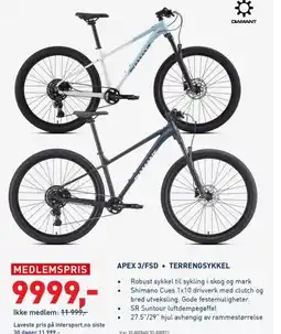 Intersport APEX 3/FSD ⚫ TERRENGSYKKEL tilbud