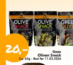 Havaristen Gaea Oliven Snack tilbud