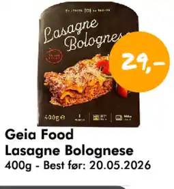 Havaristen Geia Food Lasagne Bolognese tilbud
