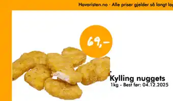 Havaristen Kylling nuggets tilbud