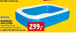jem & fix Bestway basseng 450 liter oppblåsbart og tilbud